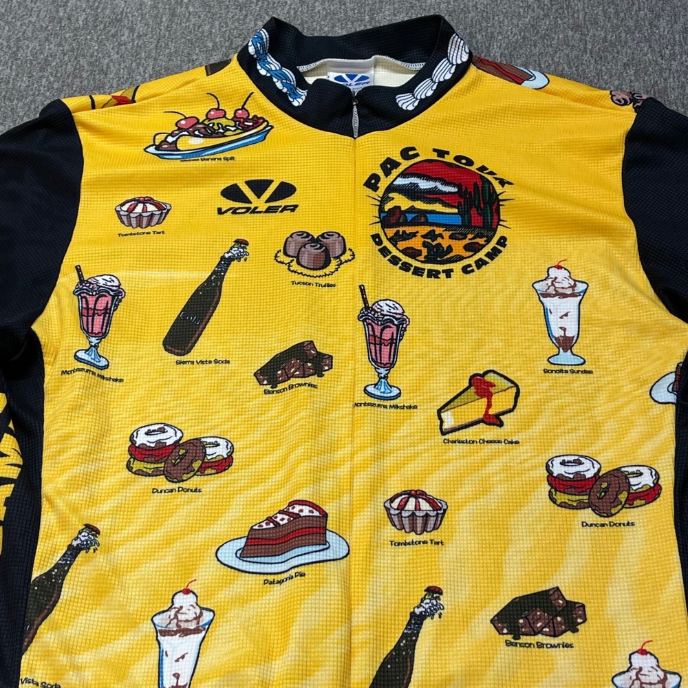 Voler PAC Tour Dessert Camp Cycling Jersey Mens XL Yellow Black Short Sleeve USA